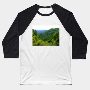 Japan Mountain Forest Ryokan View Baseball T-Shirt